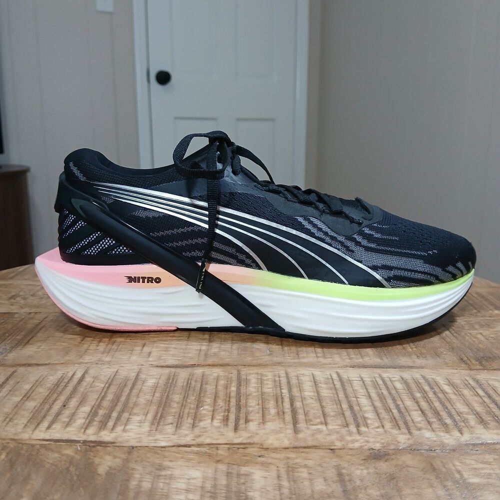 PUMA Run XX Nitro 2 Women's Running Shoes Black Koral Ice Pink Size 9.5 Athletic - Picture 9 of 16